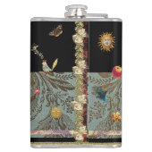 Rococo-Zauber-Garten-Flasche Flachmann (Rückseite)