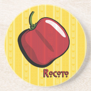 Rocoto Chili Pepper Sandstone Untersetzer