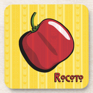 Rocoto-Chili-Schale aus Plastik Getränkeuntersetzer