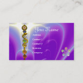 ROD ASCLEPIUS,7 CHAKRAS,YOGA INSTRUCTOR Lila Visitenkarte (Vorderseite)