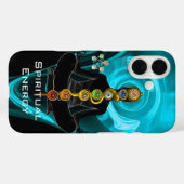 ROD ASCLEPIUS,7 CHAKRAS YOGA LOTUS POSE Blau Case-Mate iPhone Hülle (Rückseite (Horizontal))