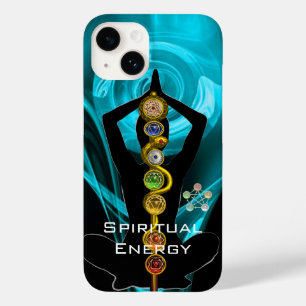 ROD ASCLEPIUS,7 CHAKRAS YOGA LOTUS POSE Blau Case-Mate iPhone Hülle