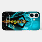 ROD ASCLEPIUS,7 CHAKRAS YOGA LOTUS POSE Blau Case-Mate iPhone Hülle (Rückseite (Horizontal))