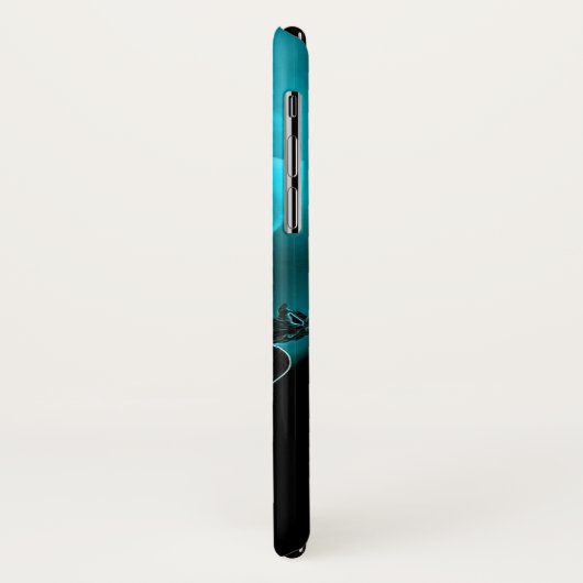 ROD ASCLEPIUS,7 CHAKRAS YOGA LOTUS POSE Blau Case-Mate iPhone Hülle (Hinten/Links)