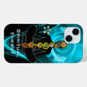 ROD ASCLEPIUS,7 CHAKRAS YOGA LOTUS POSE Blau Case-Mate iPhone Hülle (Rückseite (Horizontal))