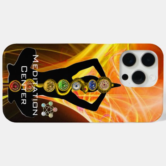 ROD ASCLEPIUS,7 CHAKRAS YOGA LOTUS POSE Gelb Case-Mate iPhone Hülle (Rückseite (Horizontal))