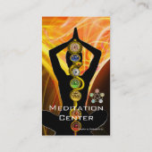 ROD ASCLEPIUS,7 CHAKRAS YOGA LOTUS POSE Gelb Visitenkarte (Rückseite)