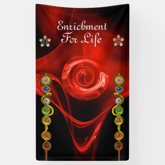 ROD ASCLEPIUS 7 CHAKRAS,YOGA,SPIRITUELL ENERGIErot Banner (Vertikal)