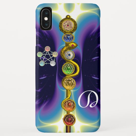 ROD ASCLEPIUS 7 CHAKRAS,YOGA,SPIRITUELLE ENERGIE Case-Mate iPhone HÜLLE (Rückseite)