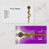 ROD ASCLEPIUS MEDICAL HEALING Monogramm Pink mit Visitenkarte (Vorne/Hinten)