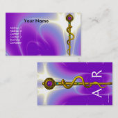 ROD ASCLEPIUS MEDICAL HEALTCARE Monogram Violet Visitenkarte (Vorne/Hinten)