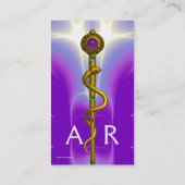 ROD ASCLEPIUS MEDICAL HEALTCARE Monogram Violet Visitenkarte (Rückseite)