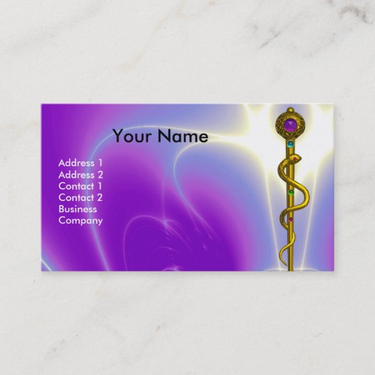 ROD ASCLEPIUS MEDICAL HEALTCARE Monogram Violet Visitenkarte (Vorderseite)