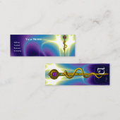 ROD ASCLEPIUS MEDICAL HEALTCARE Monogramm Lila Mini Visitenkarte (Vorne/Hinten)