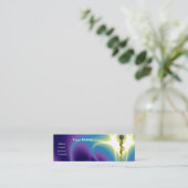 ROD ASCLEPIUS MEDICAL HEALTCARE Monogramm Lila Mini Visitenkarte (Stehend Vorderseite)