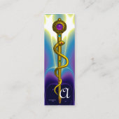 ROD ASCLEPIUS MEDICAL HEALTCARE Monogramm Lila Mini Visitenkarte (Rückseite)