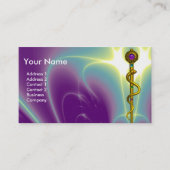 ROD ASCLEPIUS MEDICAL HEALTCARE Monogramm Lila Visitenkarte (Vorderseite)