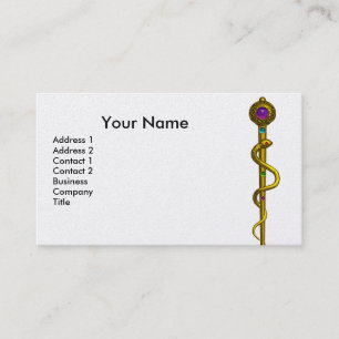 ROD ASCLEPIUS MEDIZINISCHE HEIZUNG Monogramm weiß  Visitenkarte