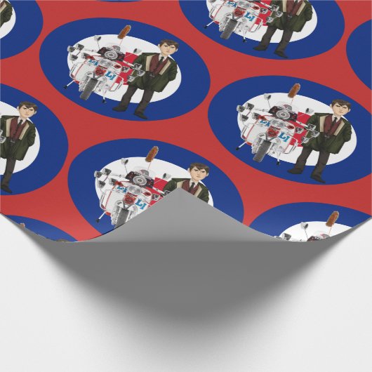 Rod das Mod u. der Roller Geschenkpapier (Ecke)