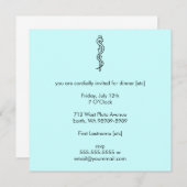 Rod of Asclepius [medizinisches Symbol] Einladung (Vorne/Hinten)