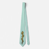 Rod of Asclepius Neck Tie (Light Scrubs Green) Krawatte (Vorderseite)