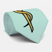 Rod of Asclepius Neck Tie (Light Scrubs Green) Krawatte (Gerollt)