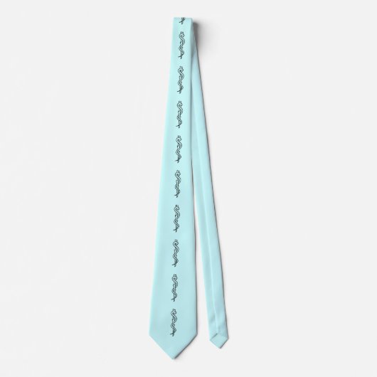 Rod von Asclepius [medizinisches Symbol] Krawatte (Vorderseite)