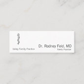 Rod von Asclepius [medizinisches Symbol] Mini Visitenkarte (Vorderseite)