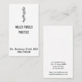 Rod von Asclepius [medizinisches Symbol] Visitenkarte (Vorne/Hinten)