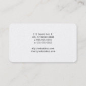 Rod von Asclepius [medizinisches Symbol] Visitenkarte (Rückseite)