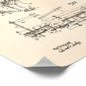 Rod Weeder Attachment 1959 Patent Art Old Peper Poster (Ecke)