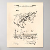 Rod Weeder Attachment 1959 Patent Art Old Peper Poster (Vorne)