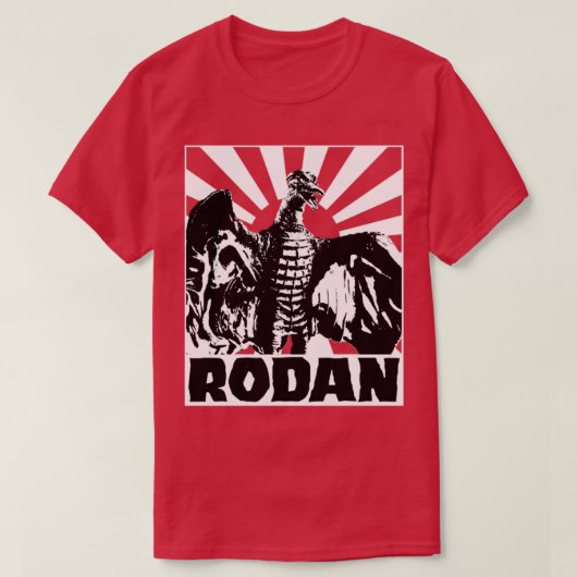 RODAN Steigende Sonne für rote T-Shirts (Design vorne)