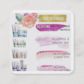 Rodan und Feld-Visitenkarte Quadratische Visitenkarte (Rückseite)