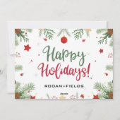 Rodan und Fields Weihnachtskarten abkratzen Feiertagskarte (Rückseite)