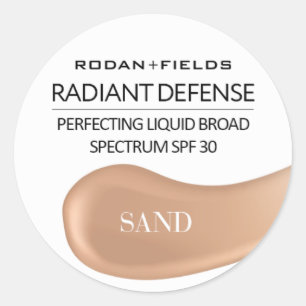 Rodan und Sand der Feld-leuchtender Runder Aufkleber