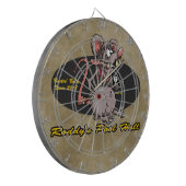 Roddy Ratten-Cartoon-Ratten-Fink-Billard-Pool Hall Dartscheibe (Vorderseite Links)