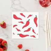 Rode chili, cayennepeper patroon. Spaanse pepers Serviette (Beispiel)