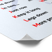 Rodelbahn Alphabet Funsport Poster (Ecke)