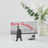 Rodelbahn mit Aussicht Postkarte (Stehend Vorderseite)