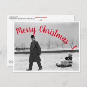 Rodelbahn mit Aussicht Postkarte (Vorne/Hinten)