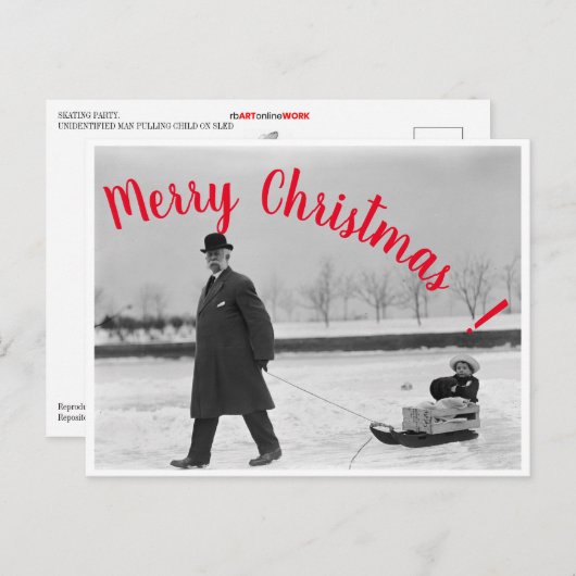 Rodelbahn mit Aussicht Postkarte (Vorne/Hinten)