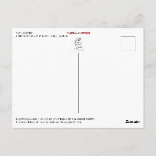 Rodelbahn mit Aussicht Postkarte (Rückseite)