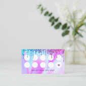 Rodelbahn mit Aussicht Unicorn Glitzer Tropfen Sal Treuekarte (Stehend Vorderseite)