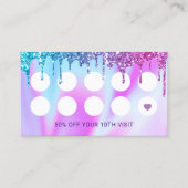 Rodelbahn mit Aussicht Unicorn Glitzer Tropfen Sal Treuekarte (Vorderseite)