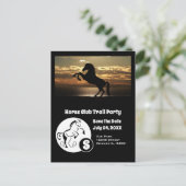 Rodelbahn Party Monogram Foto Einladungspostkarte (Stehend Vorderseite)