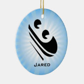 Rodelbahn Personalisiert Keramikornament (Rechts)