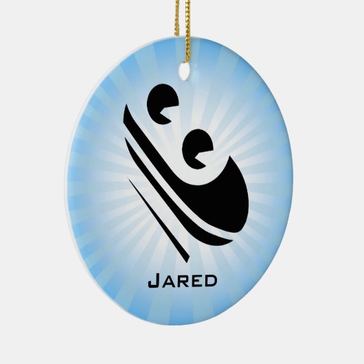 Rodelbahn Personalisiert Keramikornament (Rechts)