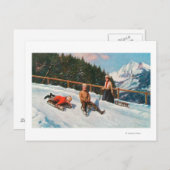 Rodelbahn Postkarte (Vorne/Hinten)