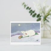 Rodelbär Postkarte (Stehend Vorderseite)